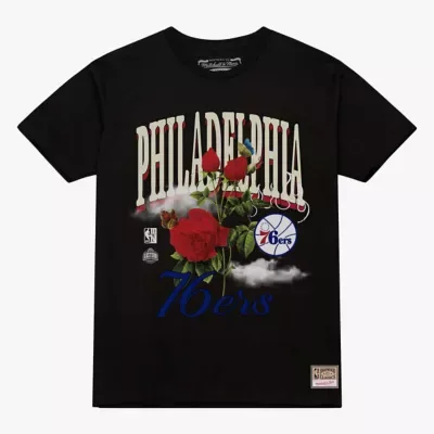 NBA Philadelphia 76ers Floral Graphic T-Shirt by Mitchell & Ness