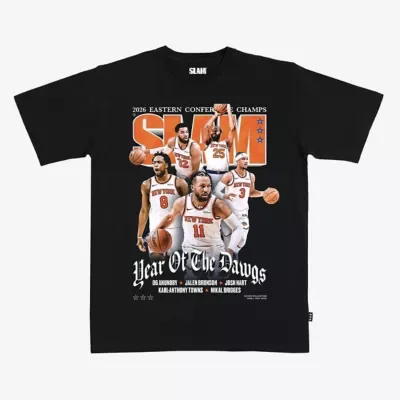 NBA SLAM Starting Five New York Knicks 2026 NBA Eastern Conference Cover T-Shirt by Slam