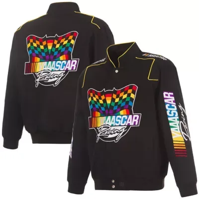 Nascar Merchandise Yaaascar Pride Full-Snap Jacket by JH Design
