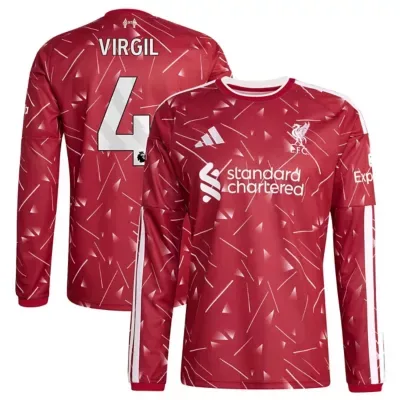 International Clubs Virgil Van Dijk Liverpool 2026/27 Home Replica Long Sleeve Jersey by adidas