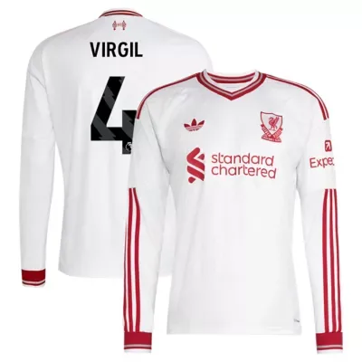 International Clubs Virgil Van Dijk Liverpool 2026/27 Away Replica Long Sleeve Jersey by adidas