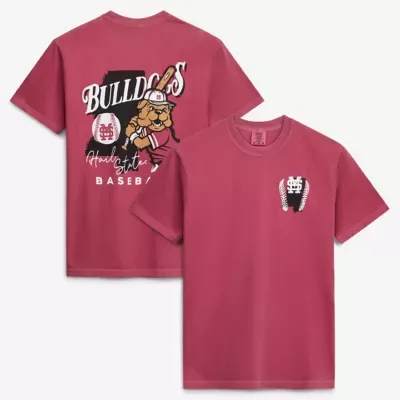 NCAA Mississippi State Bulldogs Drawn Mascot Baseball T-Shirt by Image One