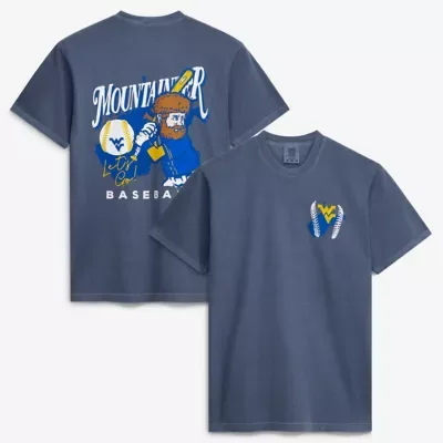 NCAA West Virginia Mountaineers Drawn Mascot Baseball T-Shirt by Image One