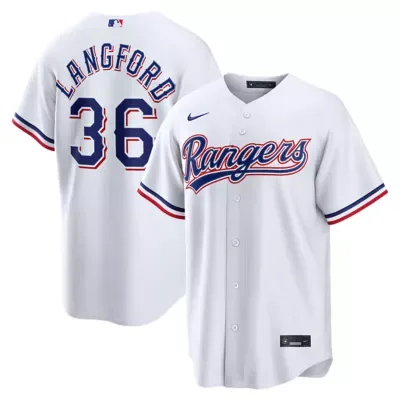 MLB Nike Wyatt Langford Texas Rangers Home Replica Jersey by Nike