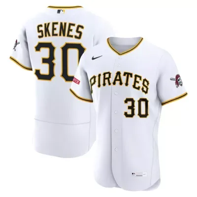 MLB Nike Paul Skenes Pittsburgh Pirates Home Authentic Sponsor Patch Jersey by Nike