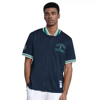 MLB Seattle Mariners Button-Up Short Sleeve Jacket by Starter