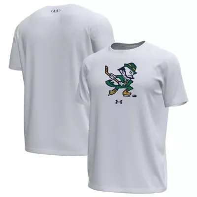 NCAA Notre Dame Fighting Irish Hockey Leprechaun Tech Stretch T-Shirt by Under Armour