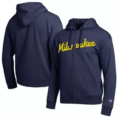 MLB Milwaukee Brewers All-Star Wordmark Full-Zip Hoodie by Champion