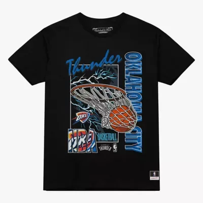 NBA Oklahoma City Thunder Lightning Swish T-Shirt by Mitchell & Ness