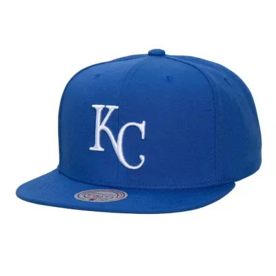 MLB Kansas City Royals Side Logo Snapback Hat by Mitchell & Ness