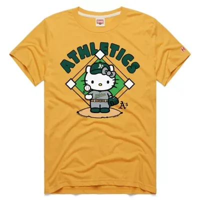 Oakland Athletics MLB Hello Kitty Tri-Blend T-Shirt by Homage