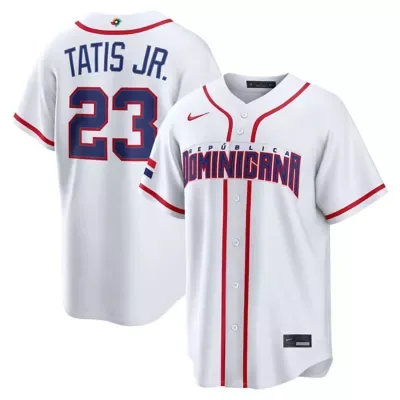 World Baseball Fernando Tatis Jr. Dominican Republic Baseball 2026 World Baseball Classic Home Stadium Jersey by Nike