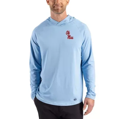 NCAA Ole Miss Rebels Prospect Recycled Featherlight Stretch Hoodie by Cutter & Buck