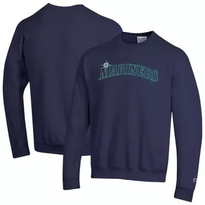 MLB Seattle Mariners Powerblend Wordmark Sweatshirt by Champion