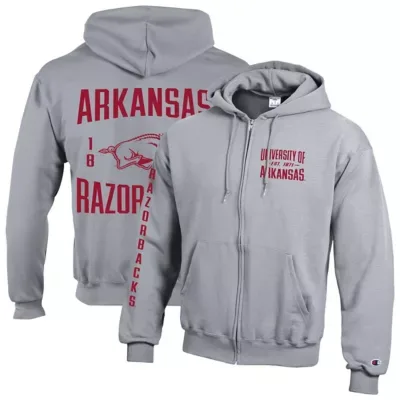 NCAA Arkansas Razorbacks Varsity Powerblend Full-Zip Fleece Hoodie by Champion