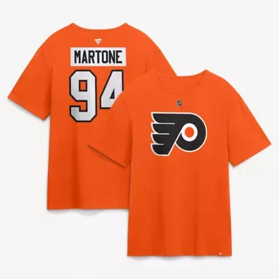 NHL Porter Martone Philadelphia Flyers Authentic Stack Name & Number T-Shirt by Fanatics