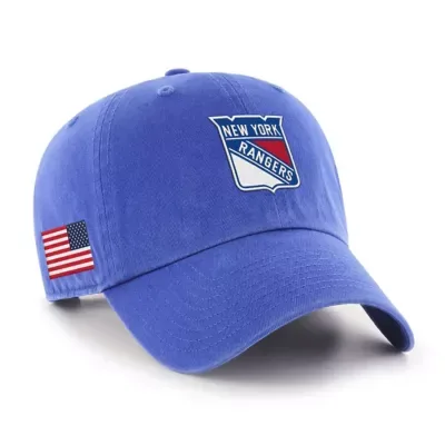 NHL New York Rangers Flag Clean Up Adjustable Hat by 47