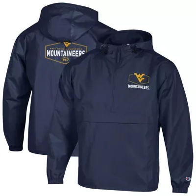 NCAA West Virginia Mountaineers Delay Packable Half-Zip Jacket by Champion