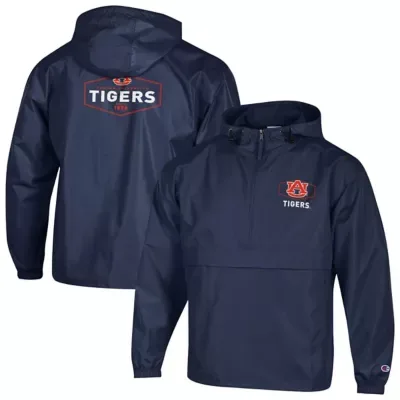 NCAA Auburn Tigers Delay Packable Half-Zip Jacket by Champion