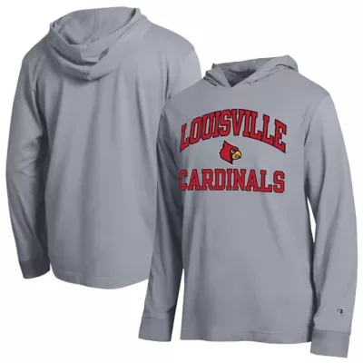 NCAA Louisville Cardinals High Motor All-Star Long Sleeve Hooded T-Shirt by Champion