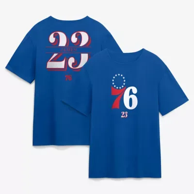NBA LeBron James Philadelphia 76ers in the Paint Name & Number T-Shirt by Fanatics