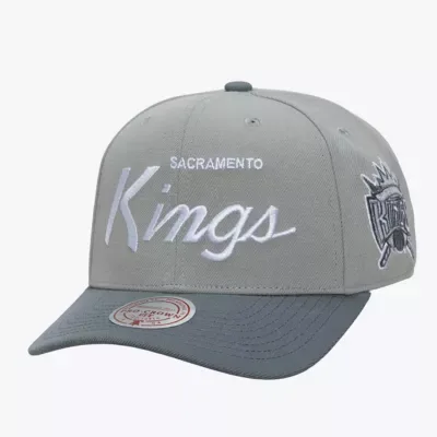 NBA Sacramento Kings Thunderstorm Head Coach Pro Crown Snapback Hat by Mitchell & Ness
