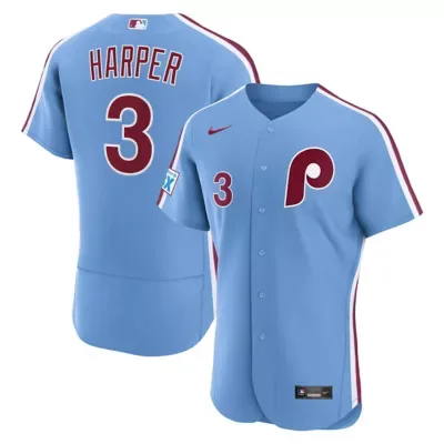 MLB Bryce Harper Philadelphia Phillies Alternate Authentic Sponsor Patch Jersey by Nike