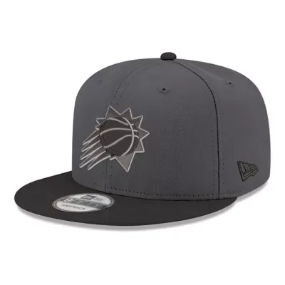 NBA Gray/Black Phoenix Suns Logo 2-Tone 9FIFTY Snapback Hat by New Era