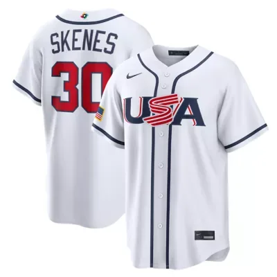 Multi-Team MLB Paul Skenes USA Baseball 2026 World Baseball Classic Home Stadium Jersey by Nike