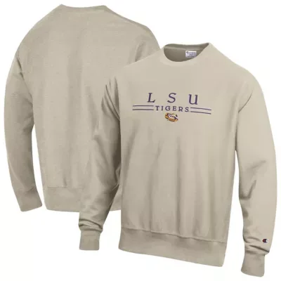 NCAA LSU Tigers Reverse Weave Crewneck Sweatshirt by Champion