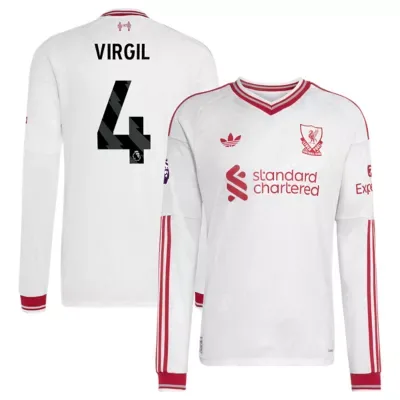 International Clubs Virgil Van Dijk Liverpool 2026/27 Away On-Field Authentic Long Sleeve Jersey by adidas