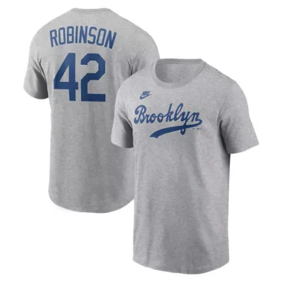 Cooperstown Teams Jackie Robinson Brooklyn Dodgers Cooperstown Collection Name & Number T-Shirt by Nike