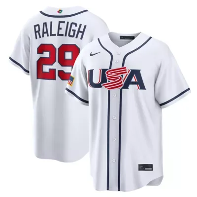 MLB Cal Raleigh USA Baseball 2026 World Baseball Classic Home Stadium Jersey by Nike
