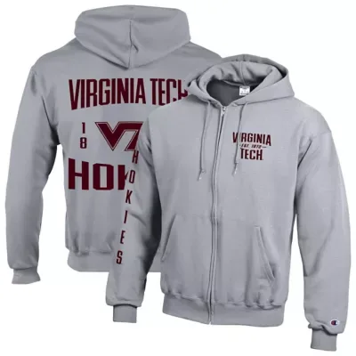 NCAA Virginia Tech Hokies Varsity Powerblend Full-Zip Fleece Hoodie