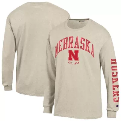 NCAA Nebraska Huskers Neutral Arch Long-Sleeve T-Shirt by Champion