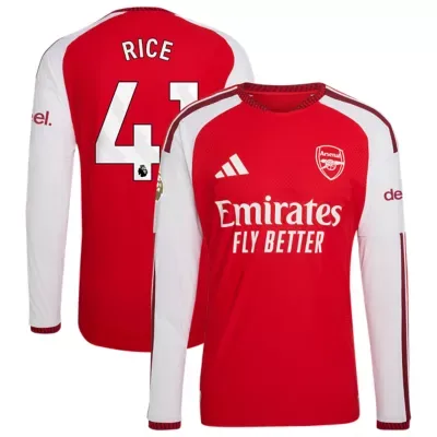 International Clubs Declan Rice Arsenal 2026/27 Home Authentic Long Sleeve Jersey by adidas