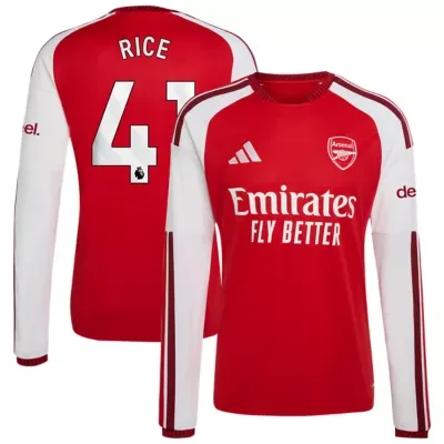 International Clubs Declan Rice Arsenal 2026/27 Home Replica Long Sleeve Jersey by adidas