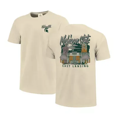 NCAA Michigan State Spartans Hand-Drawn Campus Stack T-Shirt by Image One
