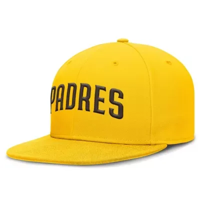 MLB San Diego Padres Wordmark Dri-FIT Round Bill True Fitted Hat by Nike