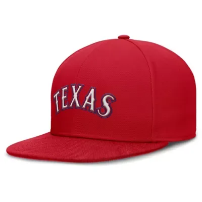 MLB Texas Rangers Wordmark Dri-FIT Round Bill True Fitted Hat