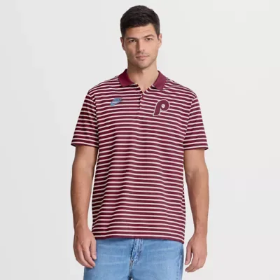 MLB Philadelphia Phillies Cooperstown Collection Dri-FIT Victory Striped Polo by Nike