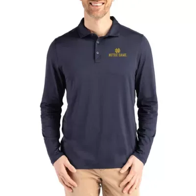 NCAA Notre Dame Fighting Irish Primary Coastline Epic Comfort Long-Sleeve Polo by Cutter & Buck