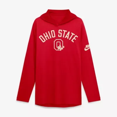 NCAA Ohio State Buckeyes Legacy Arch Tri-Blend Long Sleeve Hooded T-Shirt by Nike