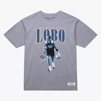 WNBA Rebecca Lobo New York Liberty Player Boyfriend T-Shirt - Court Origins by Mitchell & Ness