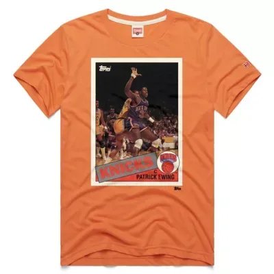 Homage NBA Patrick Ewing New York Knicks Topps Trading Card Player Tri-Blend T-Shirt by Homage