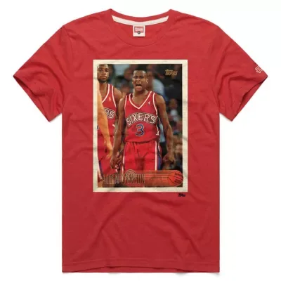 NBA Allen Iverson Philadelphia 76ers Topps Trading Card Player Tri-Blend T-Shirt by Homage
