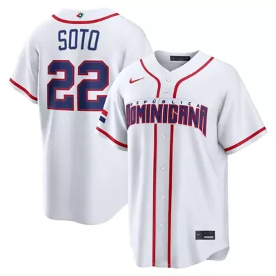 Nike Juan Soto Dominican Republic 2026 World Baseball Classic Home Stadium Jersey by Nike