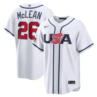 Nike Nolan McLean USA Baseball 2026 World Baseball Classic Home Stadium Jersey by Nike