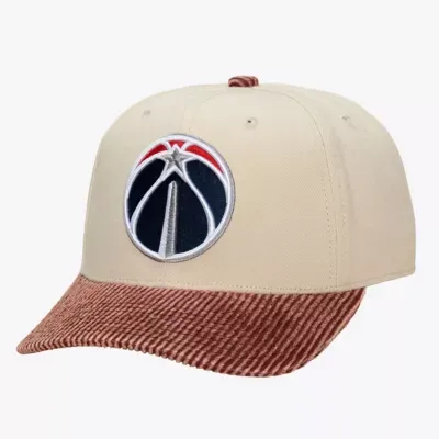 NBA Washington Wizards Washed Corduroy Pro Crown Snapback Hat by Mitchell & Ness