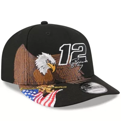 Nascar Ryan Blaney Patriotic Eagle & Flag A-Frame 9FIFTY Snapback Hat by New Era